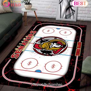 Personalized NHL Ottawa Senators Rug Carpet Perfect Gift