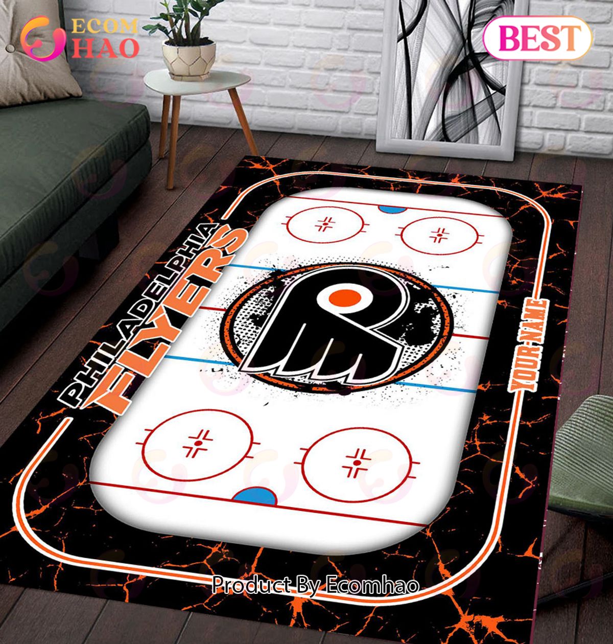 Personalized NHL Philadelphia Flyers Rug Carpet Perfect Gift