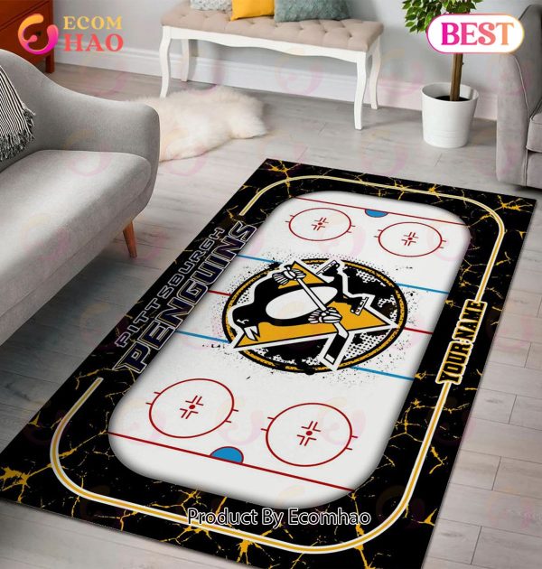 Personalized NHL Pittsburgh Penguins Rug Carpet Perfect Gift