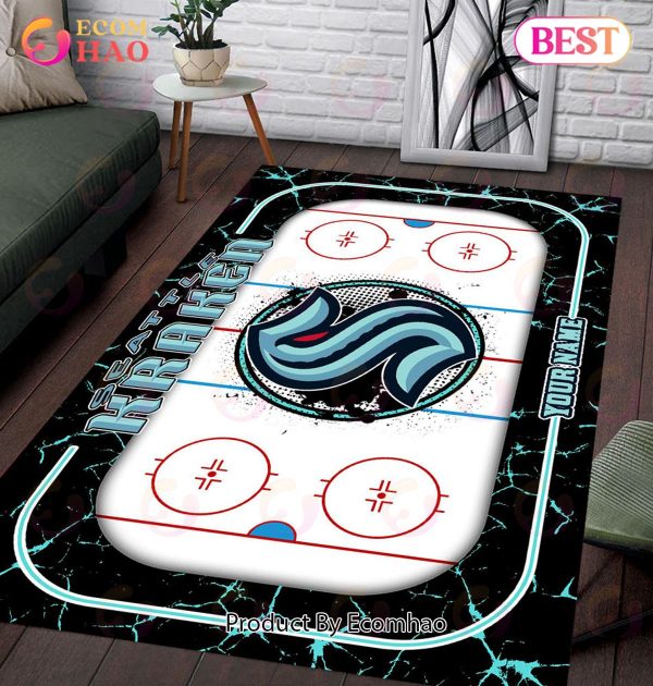 Personalized NHL Seattle Kraken Rug Carpet Perfect Gift