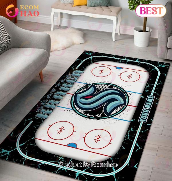 Personalized NHL Seattle Kraken Rug Carpet Perfect Gift