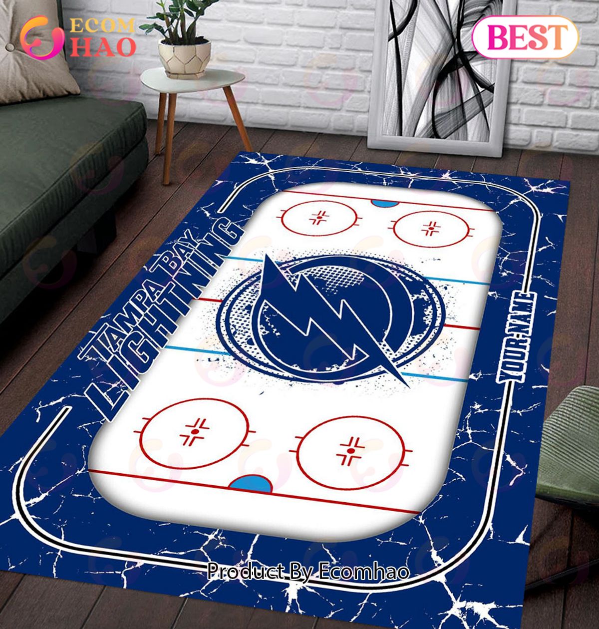 Personalized NHL Tampa Bay Lightning Rug Carpet Perfect Gift