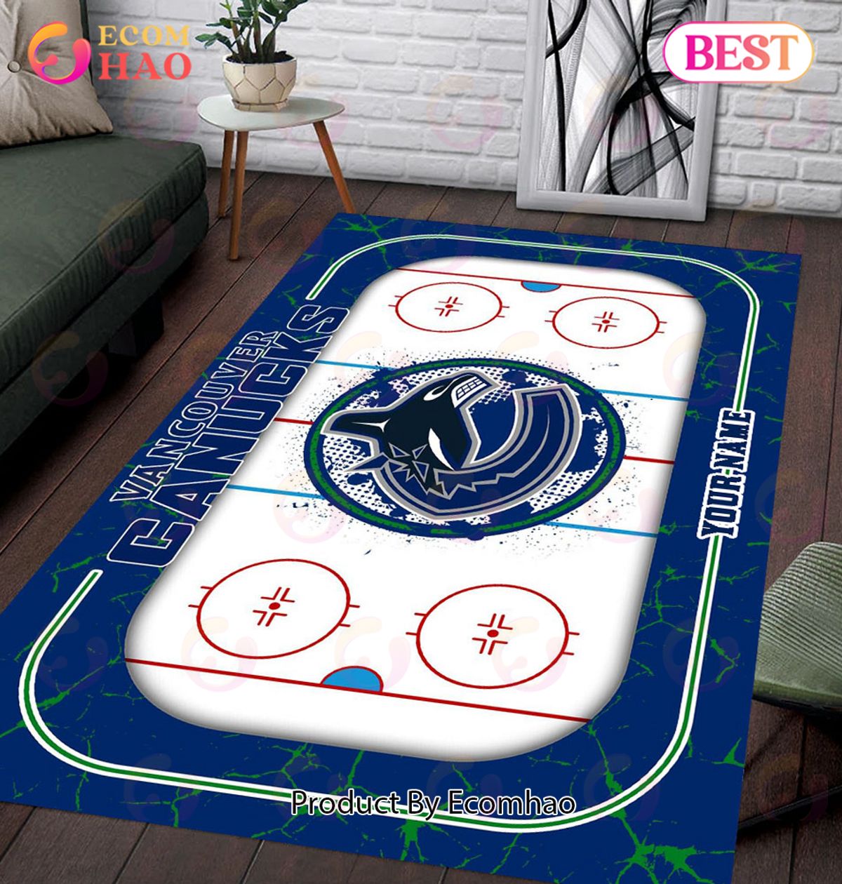 Personalized NHL Vancouver Canucks Rug Carpet Perfect Gift