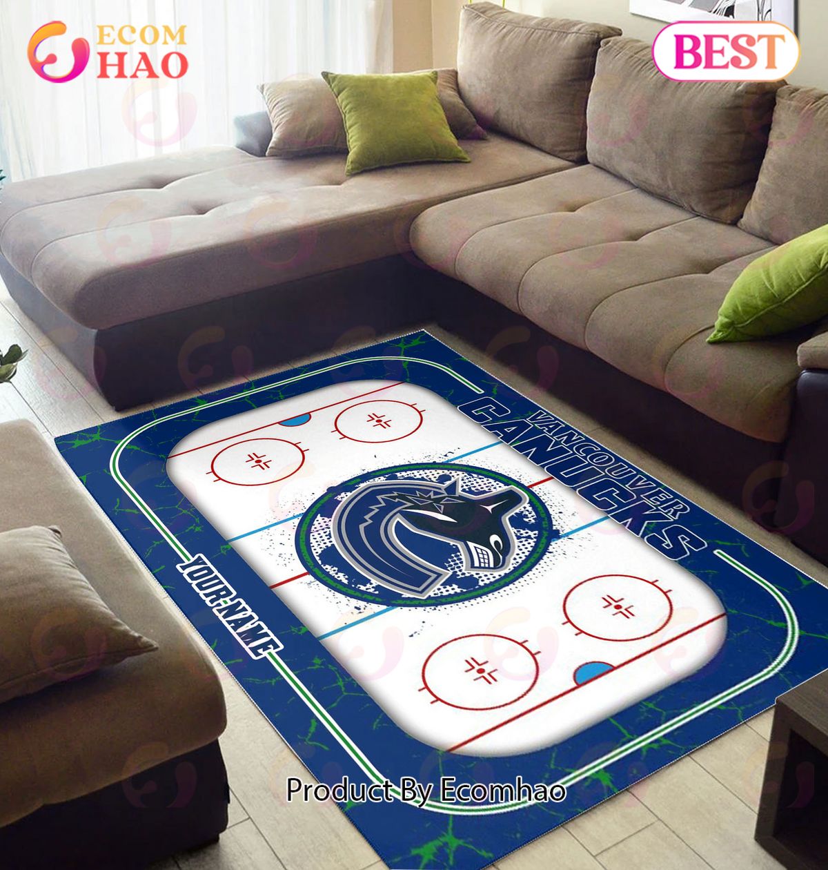 Personalized NHL Vancouver Canucks Rug Carpet Perfect Gift