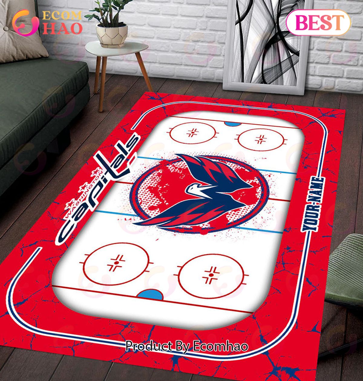 Personalized NHL Washington Capitals Rug Carpet Perfect Gift