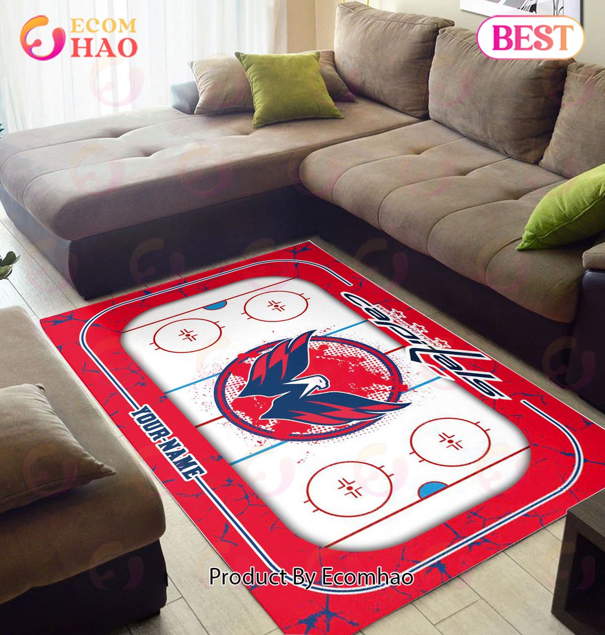 Personalized NHL Washington Capitals Rug Carpet Perfect Gift