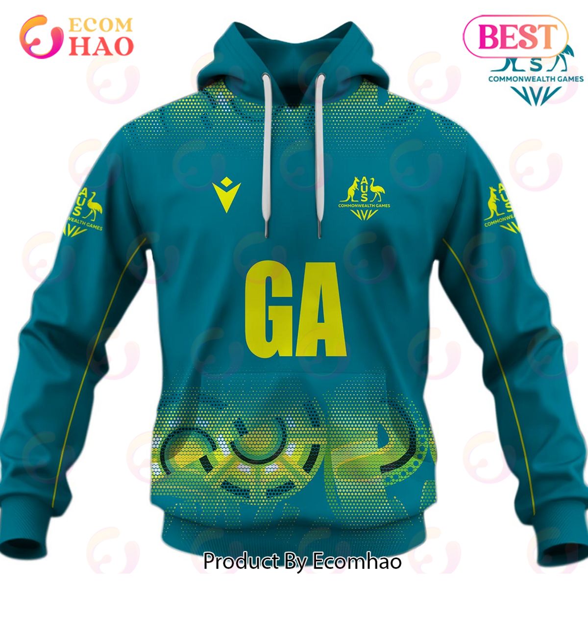 Personalized Netball Australia Diamonds Blue Jersey 2022 3D Hoodie