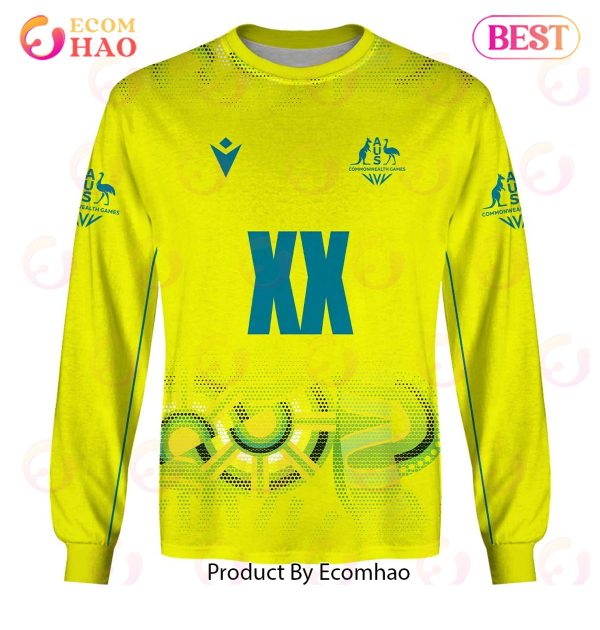 Personalized Netball Australia Diamonds Yellow Jersey 2022 3D Hoodie