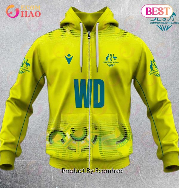 Personalized Netball Australia Diamonds Yellow Jersey 2022 3D Hoodie