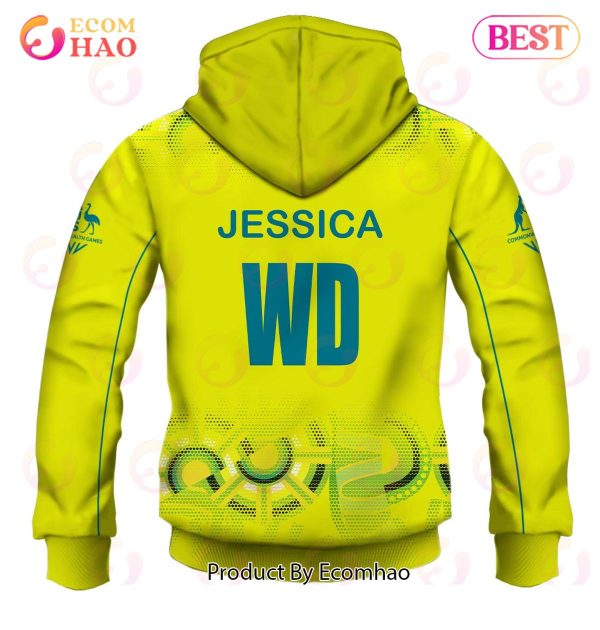 Personalized Netball Australia Diamonds Yellow Jersey 2022 3D Hoodie
