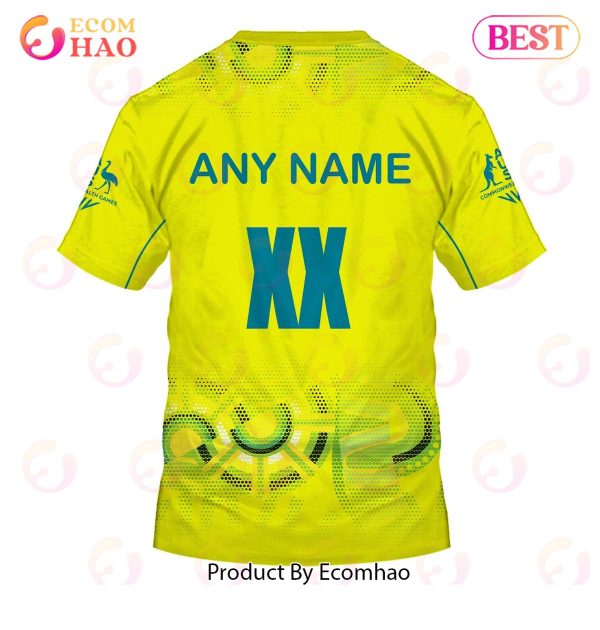 Personalized Netball Australia Diamonds Yellow Jersey 2022 3D Hoodie