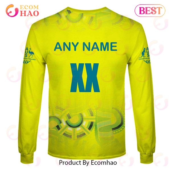 Personalized Netball Australia Diamonds Yellow Jersey 2022 3D Hoodie
