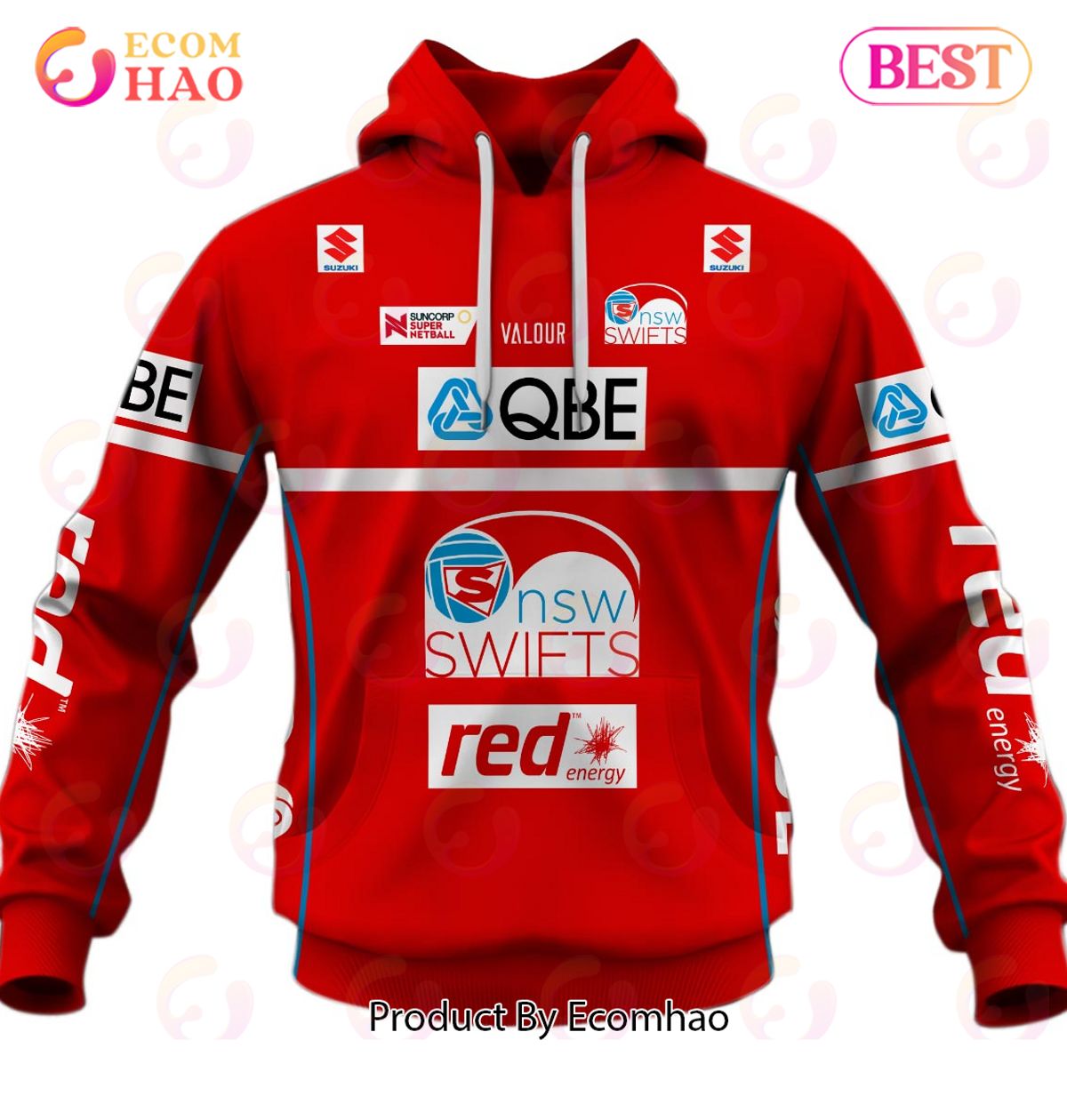 Personalized Netball New South Wales Swifts Jersey 2022 3D Hoodie