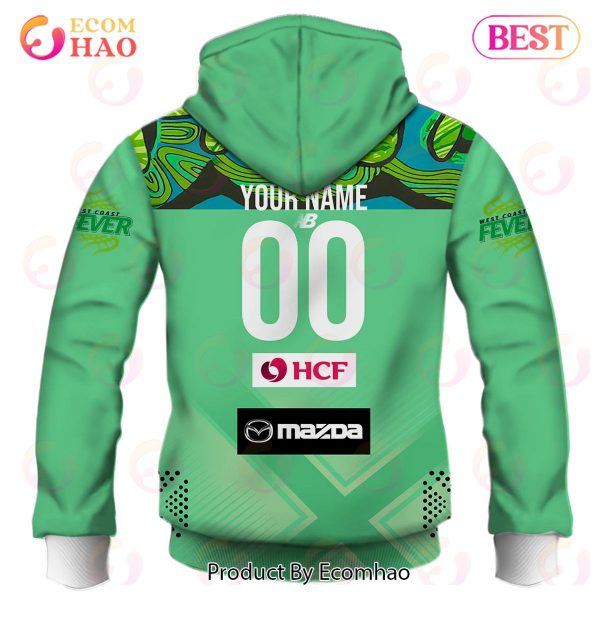 Personalized Netball West Coast Fever Jersey 2022 3D Hoodie