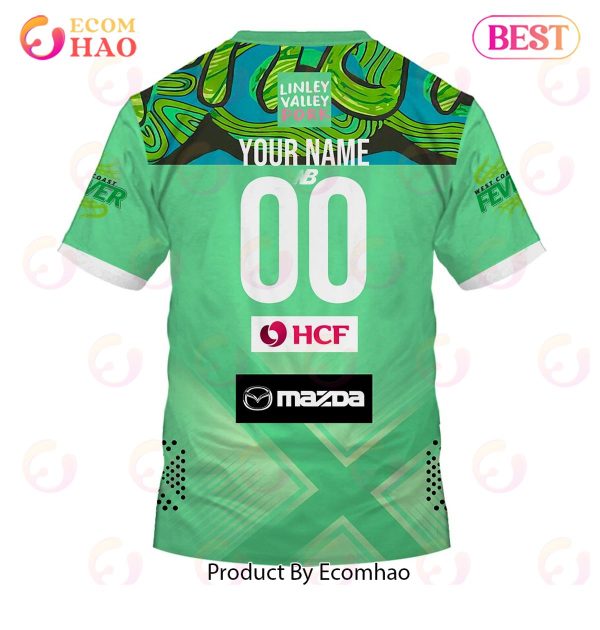 Personalized Netball West Coast Fever Jersey 2022 3D Hoodie