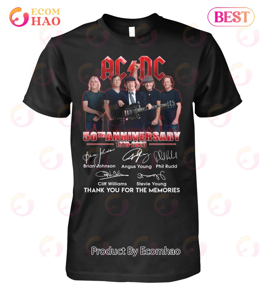 ACDC 50th Anniversary 1973 – 2023 Thank You For The Memories T-Shirt