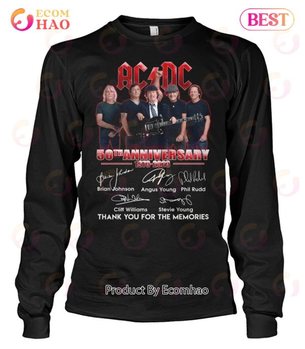 ACDC 50th Anniversary 1973 – 2023 Thank You For The Memories T-Shirt