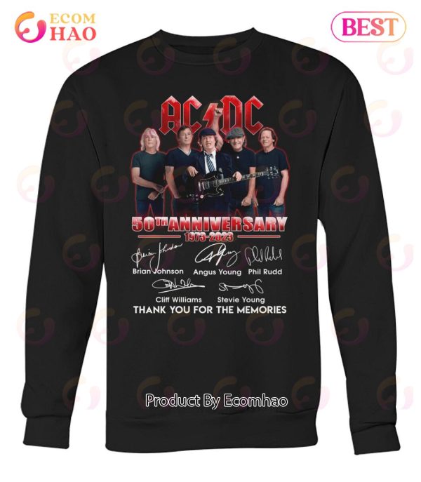 ACDC 50th Anniversary 1973 – 2023 Thank You For The Memories T-Shirt