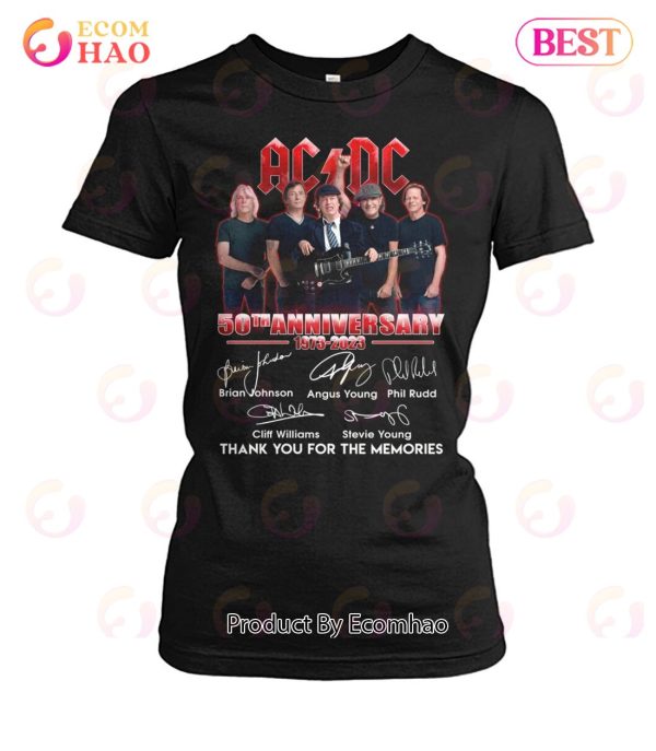 ACDC 50th Anniversary 1973 – 2023 Thank You For The Memories T-Shirt