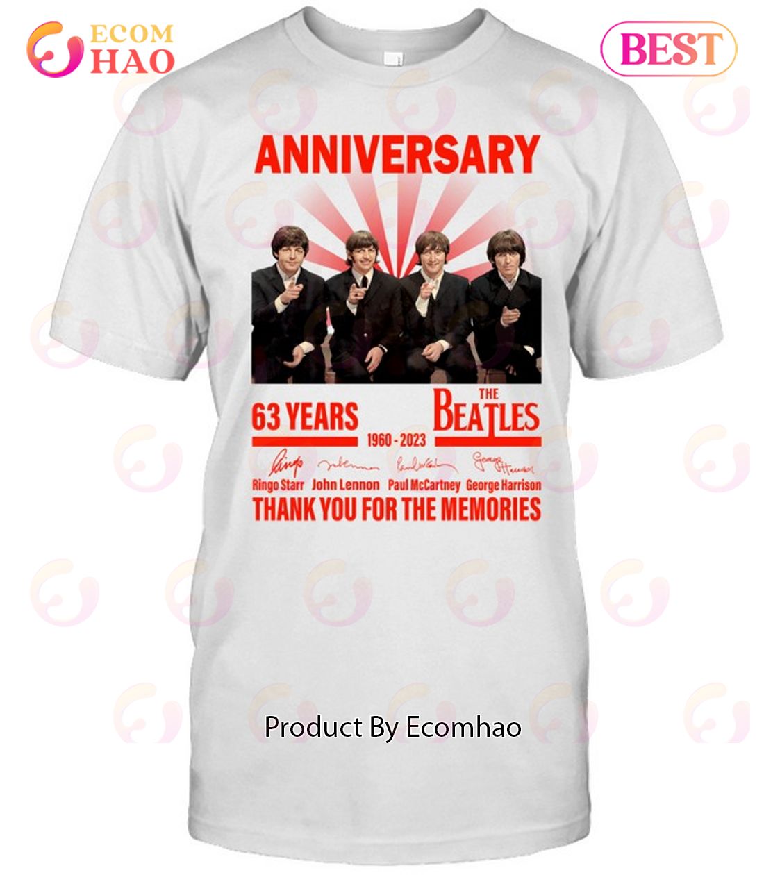 Anniversary 63 Years 1960 – 2023 The Beatles Thank You For The Memories T-Shirt