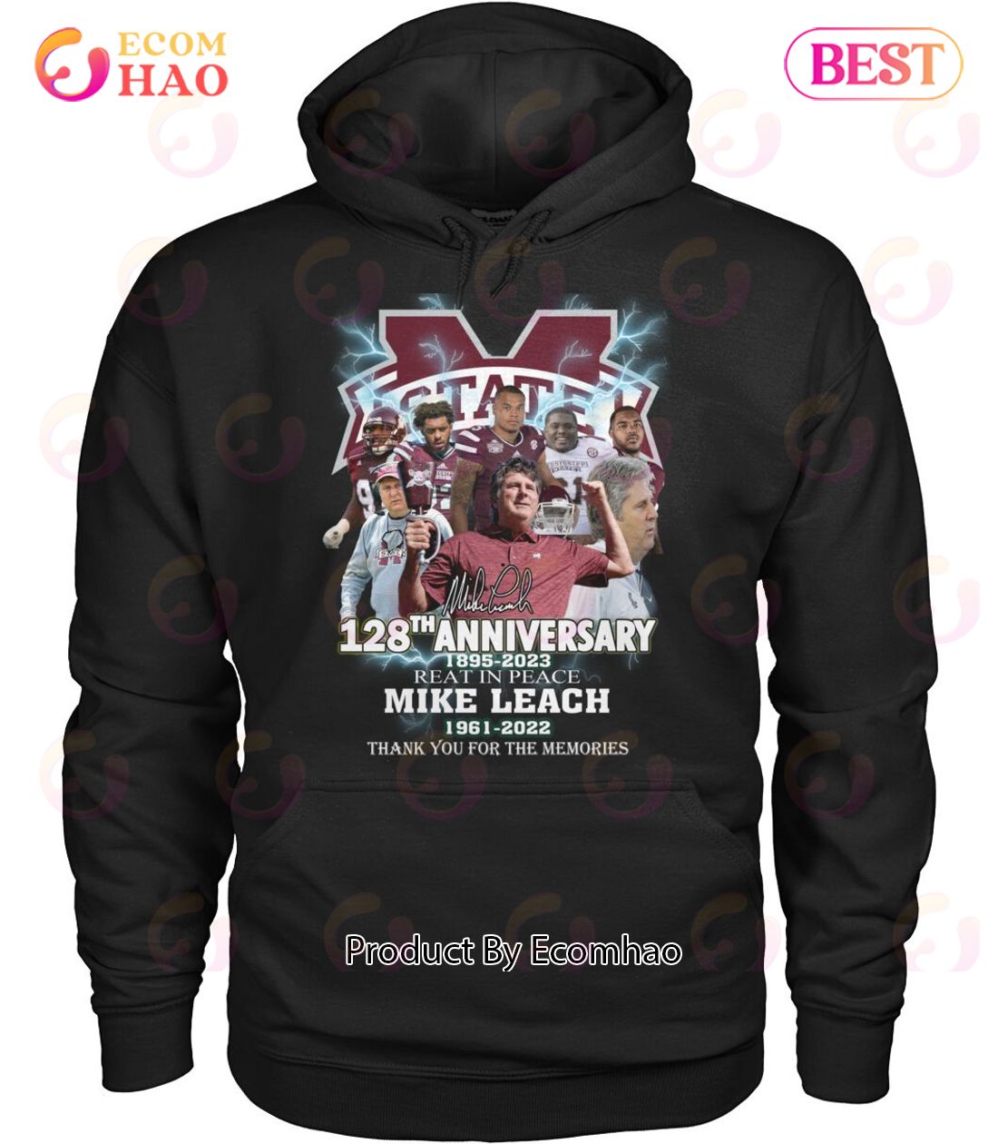 Mississippi State 128th Anniversary 1895 – 2023 Reat In Peace Mike Leach 1961 – 2022 Thank You For The Memories T-Shirt