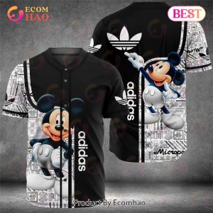 Adidas Mickey Mouse Black And White Luxury Brand Jersey Limited Edition