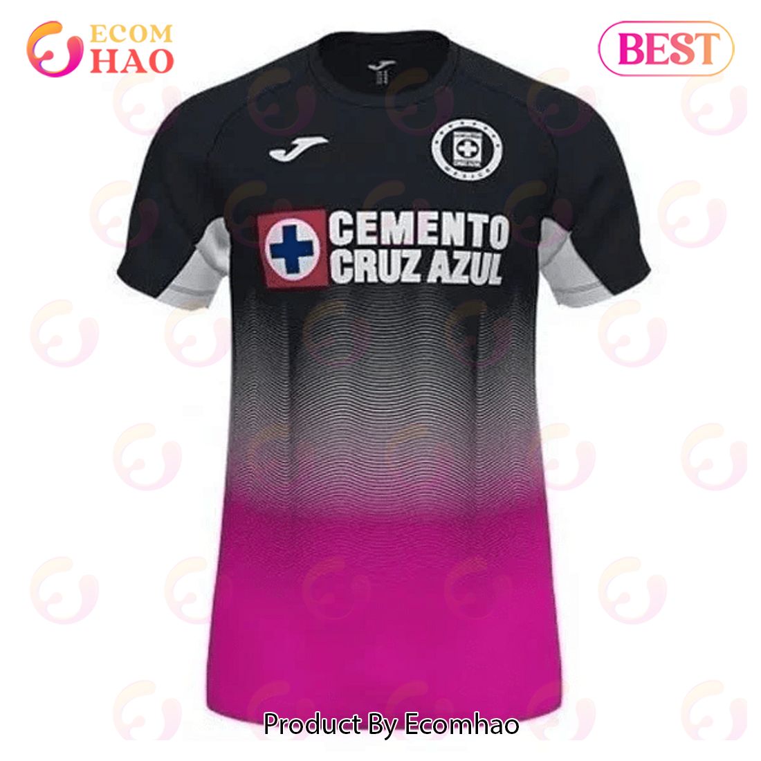Cemento Cruz Azul Black Pink Color Mans Football Jersey Limited Edition