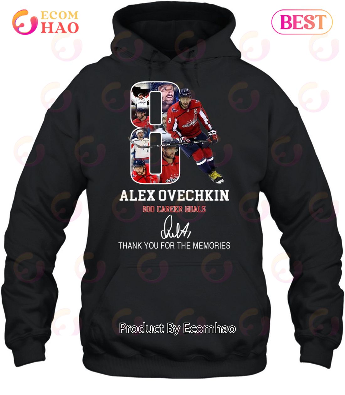 Alex Ovechkin 800 Career Goals Thank You For The Memories T-Shirt