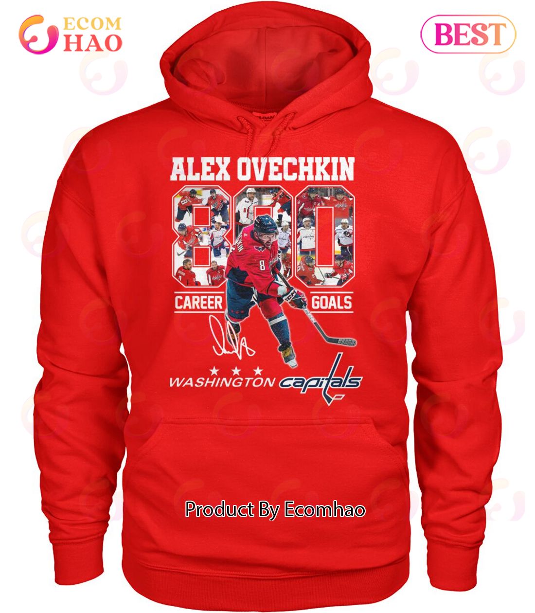 Washington Capitals Alex Ovechkin 800 Career Goals Signature T-Shirt