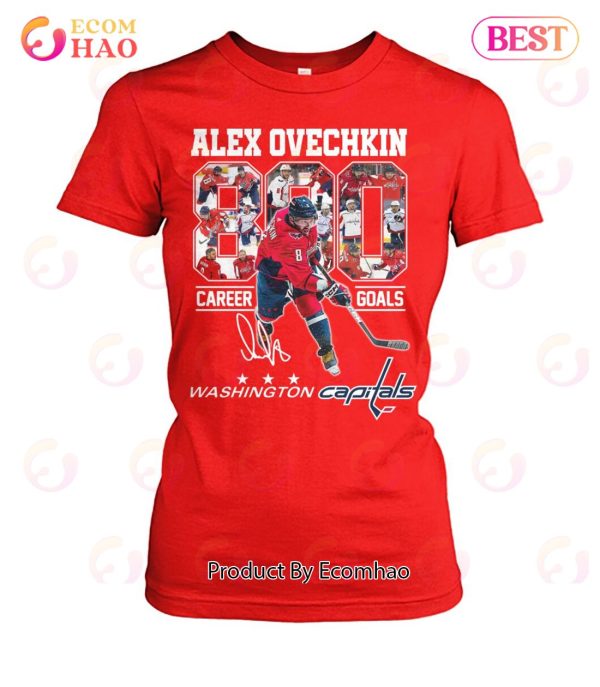 Washington Capitals Alex Ovechkin 800 Career Goals Signature T-Shirt