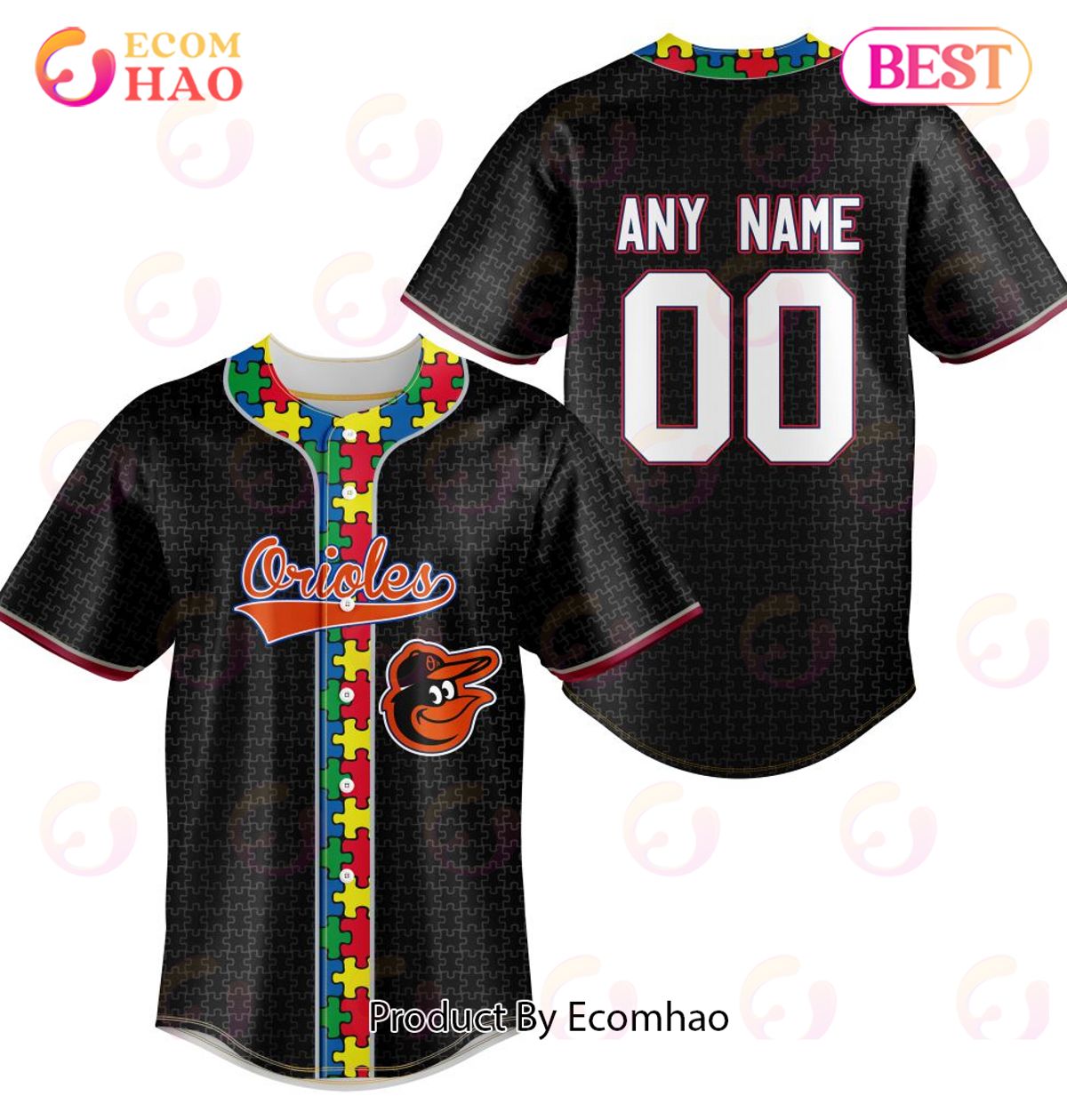 MLB Baltimore Orioles Specialized Baseball Jersey Fearless Aganst Autism