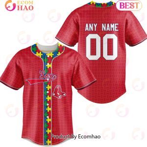 MLB Boston Red Sox Specialized Baseball Jersey Fearless Aganst Autism