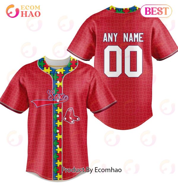 MLB Boston Red Sox Specialized Baseball Jersey Fearless Aganst Autism