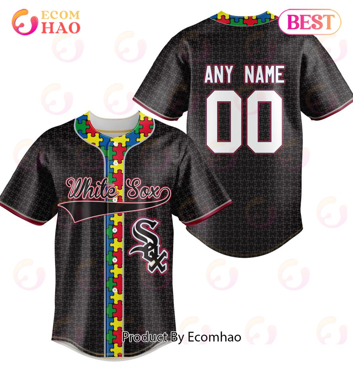 MLB Chicago White Sox Specialized Baseball Jersey Fearless Aganst Autism