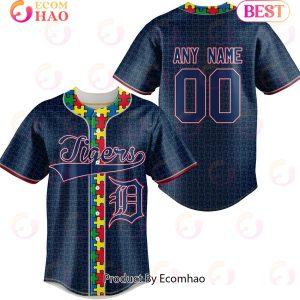 MLB Detroit Tigers Specialized Baseball Jersey Fearless Aganst Autism