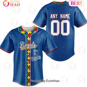 MLB Kansas City Royals Specialized Baseball Jersey Fearless Aganst Autism