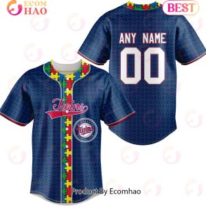 MLB Minnesota Twins Specialized Baseball Jersey Fearless Aganst Autism