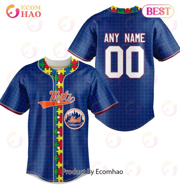 MLB New York Mets Specialized Baseball Jersey Fearless Aganst Autism
