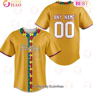 MLB Pittsburgh Pirates Specialized Baseball Jersey Fearless Aganst Autism