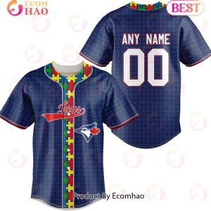 MLB Toronto Blue Jays Specialized Baseball Jersey Fearless Aganst Autism