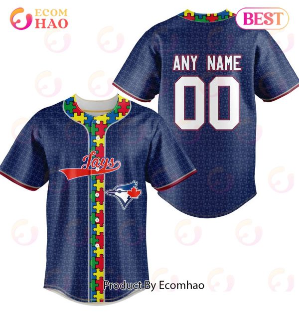 MLB Toronto Blue Jays Specialized Baseball Jersey Fearless Aganst Autism