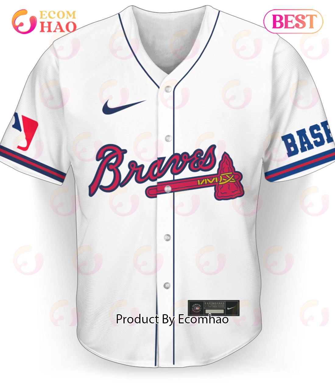 MLB Atlanta Braves 3D Baseball Jersey