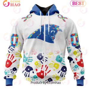 Best NFL Carolina Panthers Autism Awareness Collection 3D Hoodie