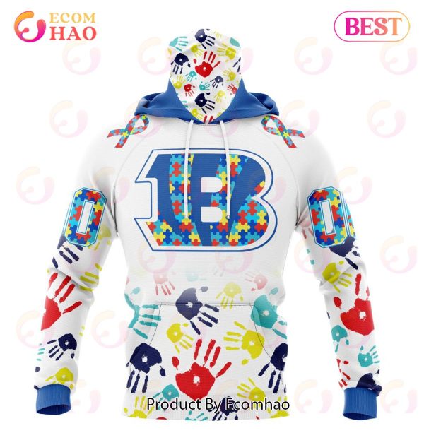 Best NFL Cincinnati Bengals Autism Awareness Collection 3D Hoodie
