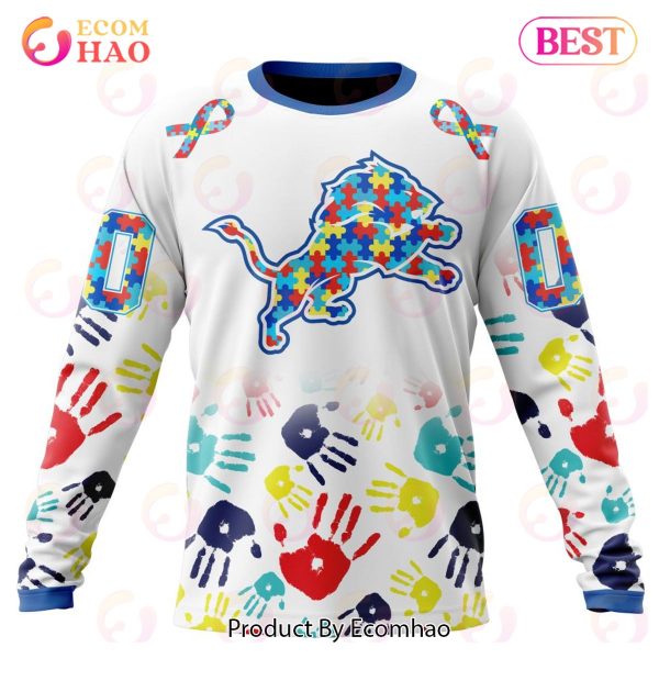 Best NFL Detroit Lions Autism Awareness Collection 3D Hoodie