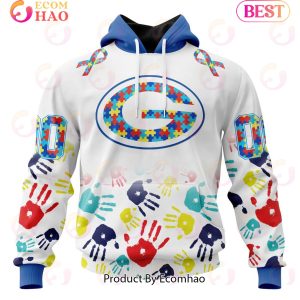 Best NFL Green Bay Packers Autism Awareness Collection 3D Hoodie