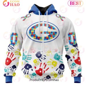 Best NFL Green Bay Packers Autism Awareness Collection 3D Hoodie