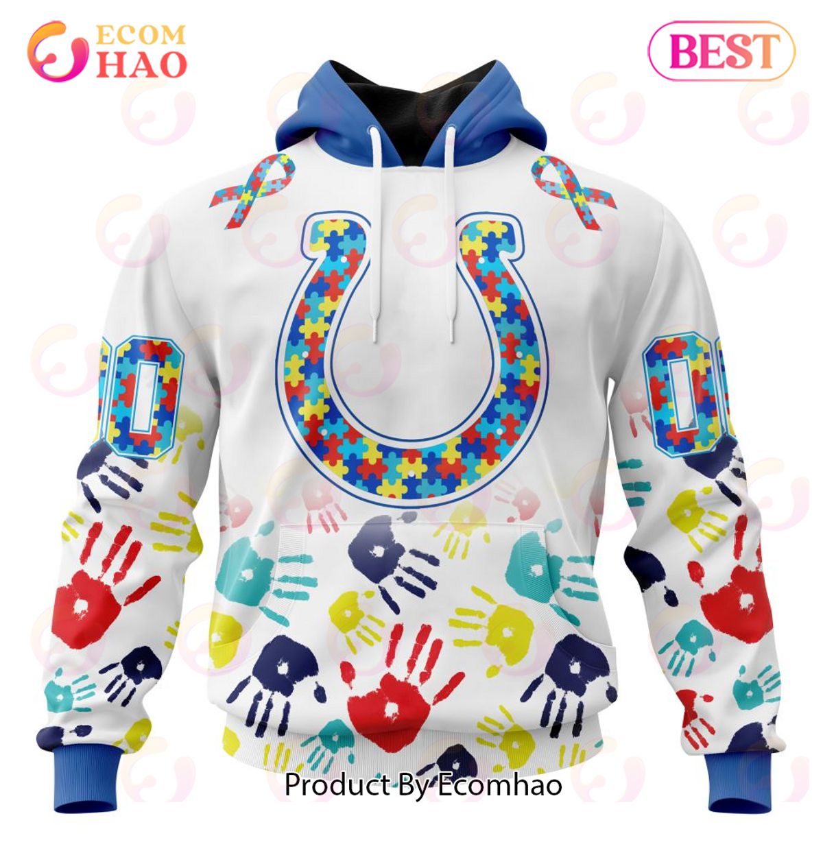 Best NFL Indianapolis Colts Autism Awareness Collection 3D Hoodie