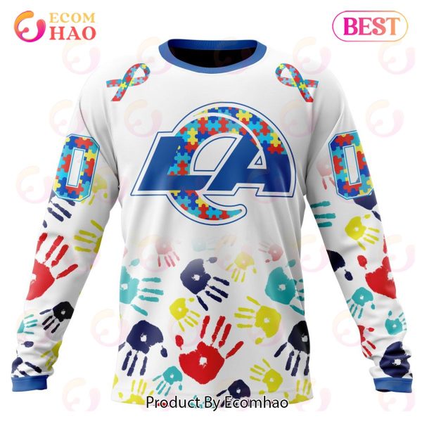 Best NFL Los Angeles Rams Autism Awareness Collection 3D Hoodie