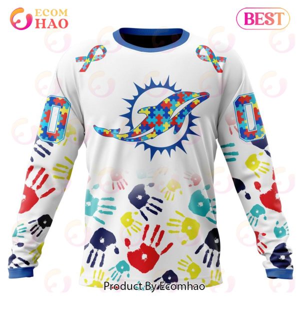 Best NFL Miami Dolphins Autism Awareness Collection 3D Hoodie